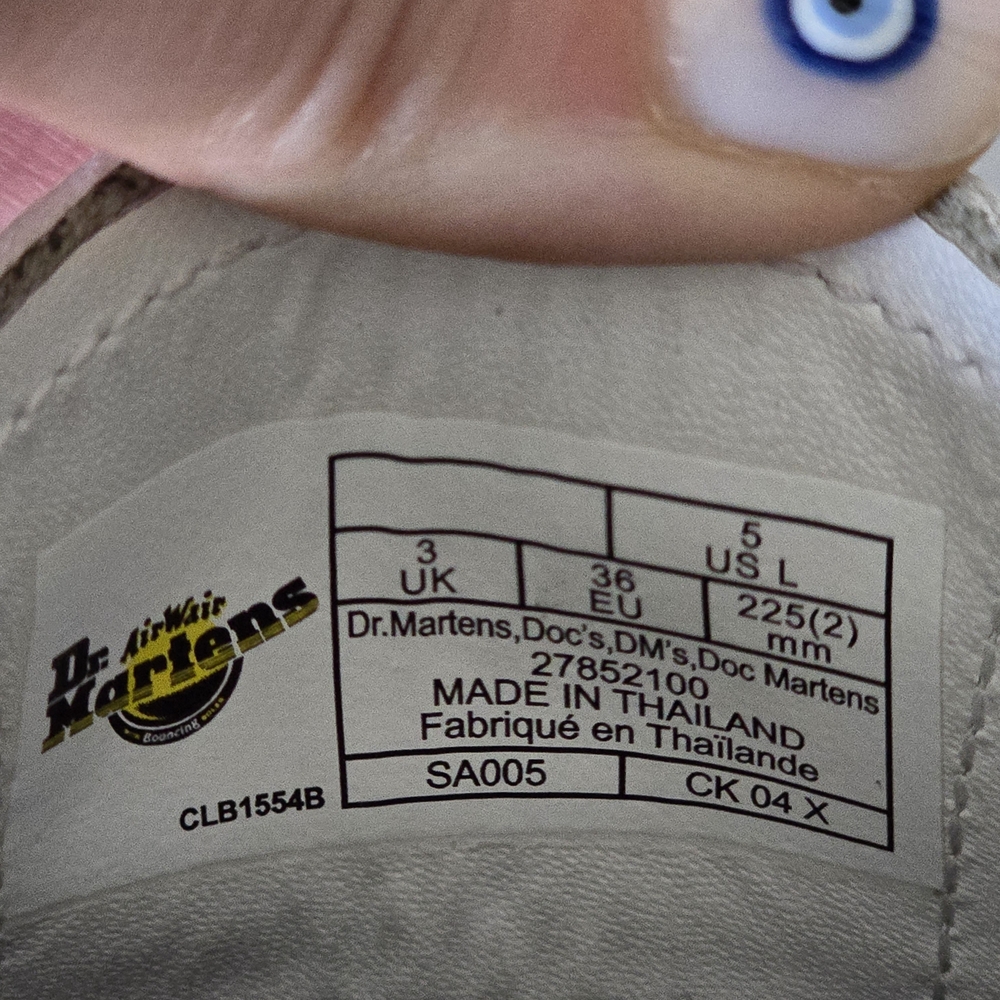 Dr. Martens White Leather Oxfords - Picture 6 of 6